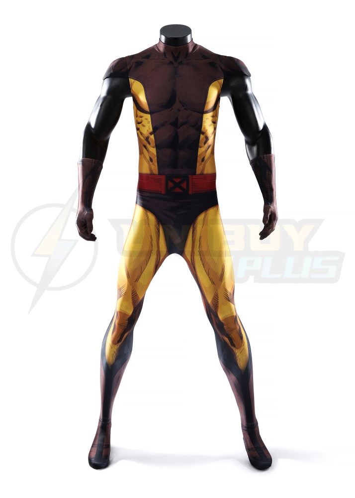 X-Men Wolverine Costume Cosplay Suit Brown Bodysuit Unibuyplus