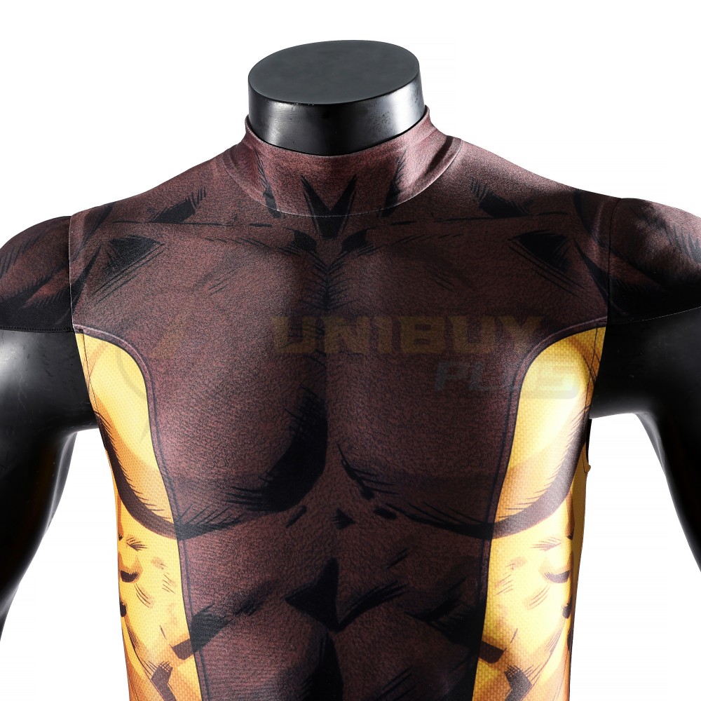 X-Men Wolverine Costume Cosplay Suit Brown Bodysuit Unibuyplus