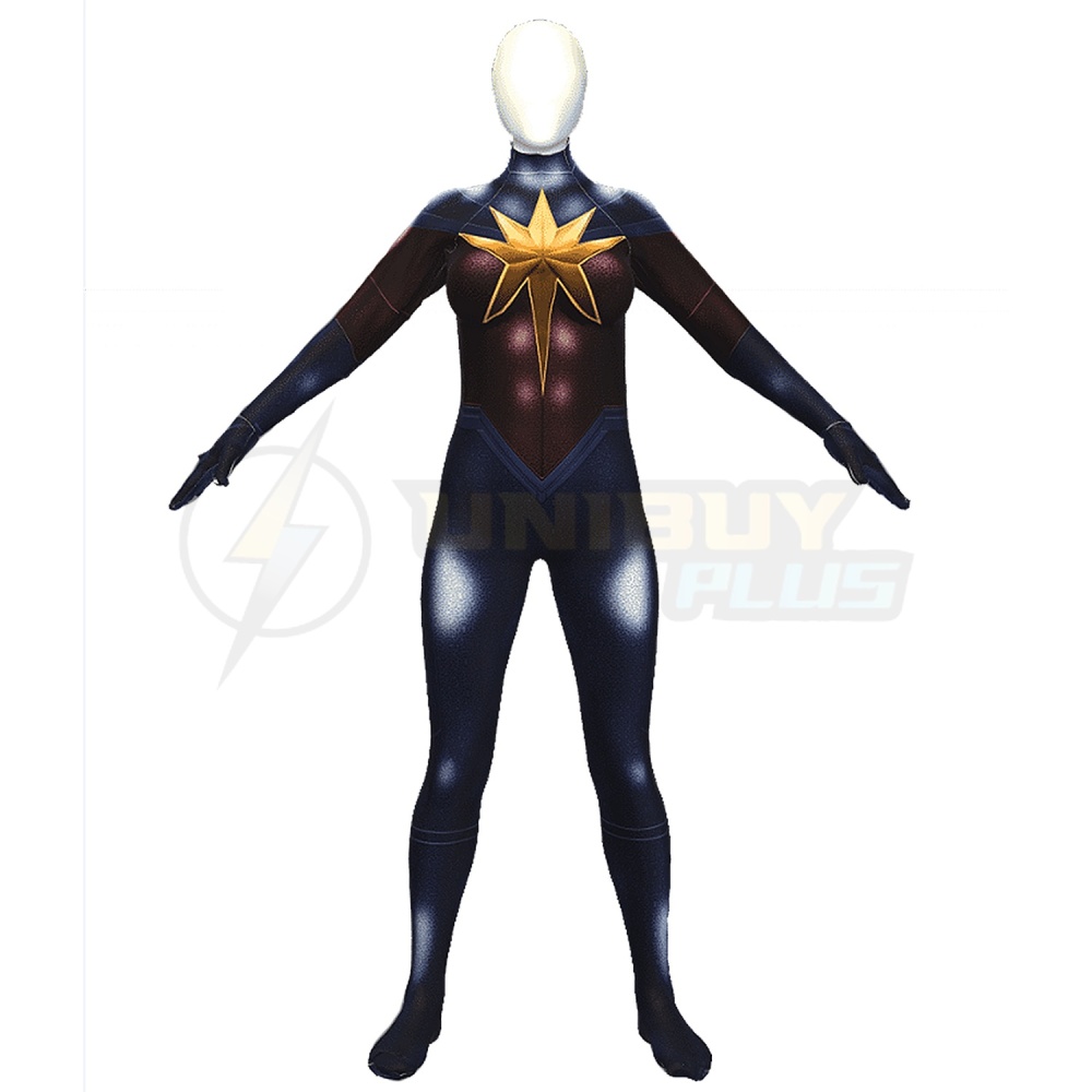 The Marvels Captain Marvel Costume Cosplay Suit For Kids Adult Unibuyplus