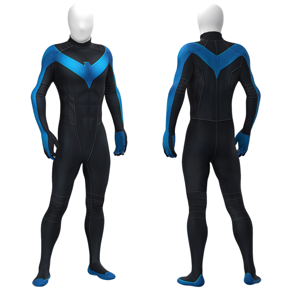 DC Comics Nightwing Costume Cosplay Suit Dick Grayson Jumpsuit Bodysuit Unibuyplus