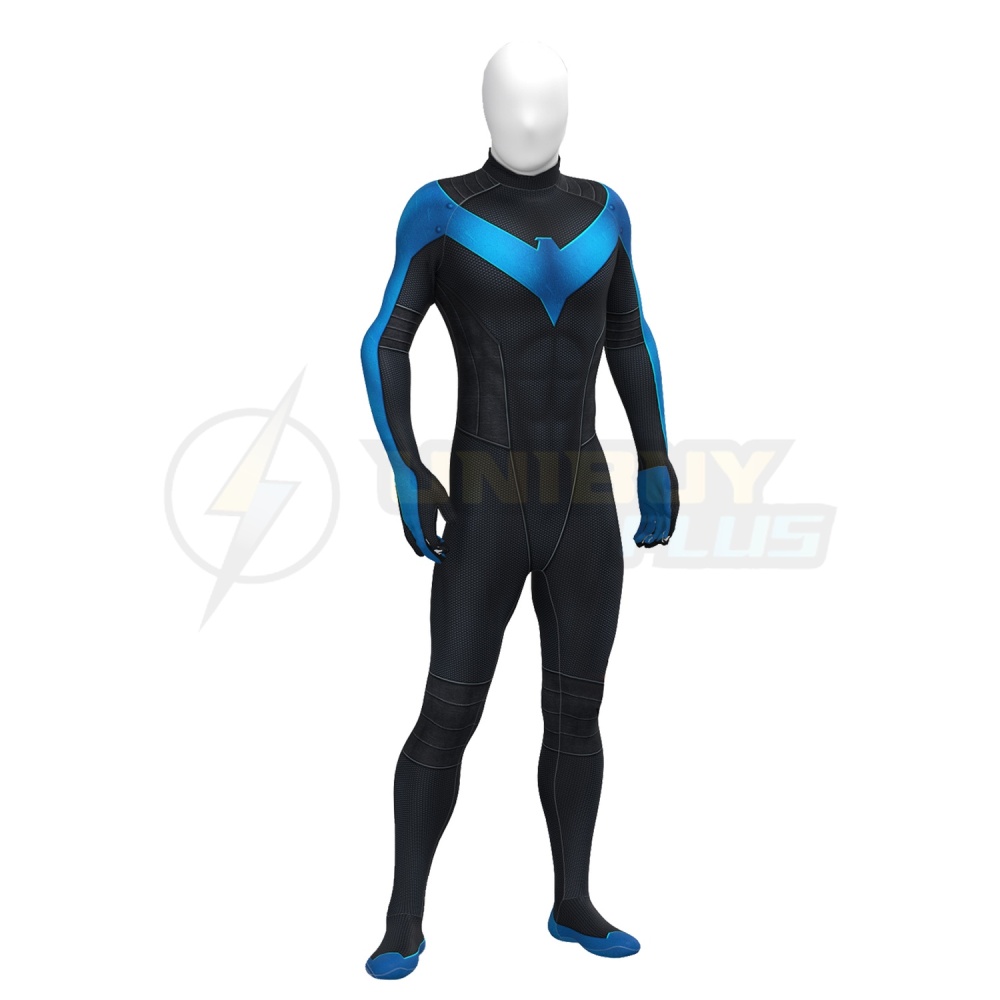 DC Comics Nightwing Costume Cosplay Suit Dick Grayson Jumpsuit Bodysuit Unibuyplus