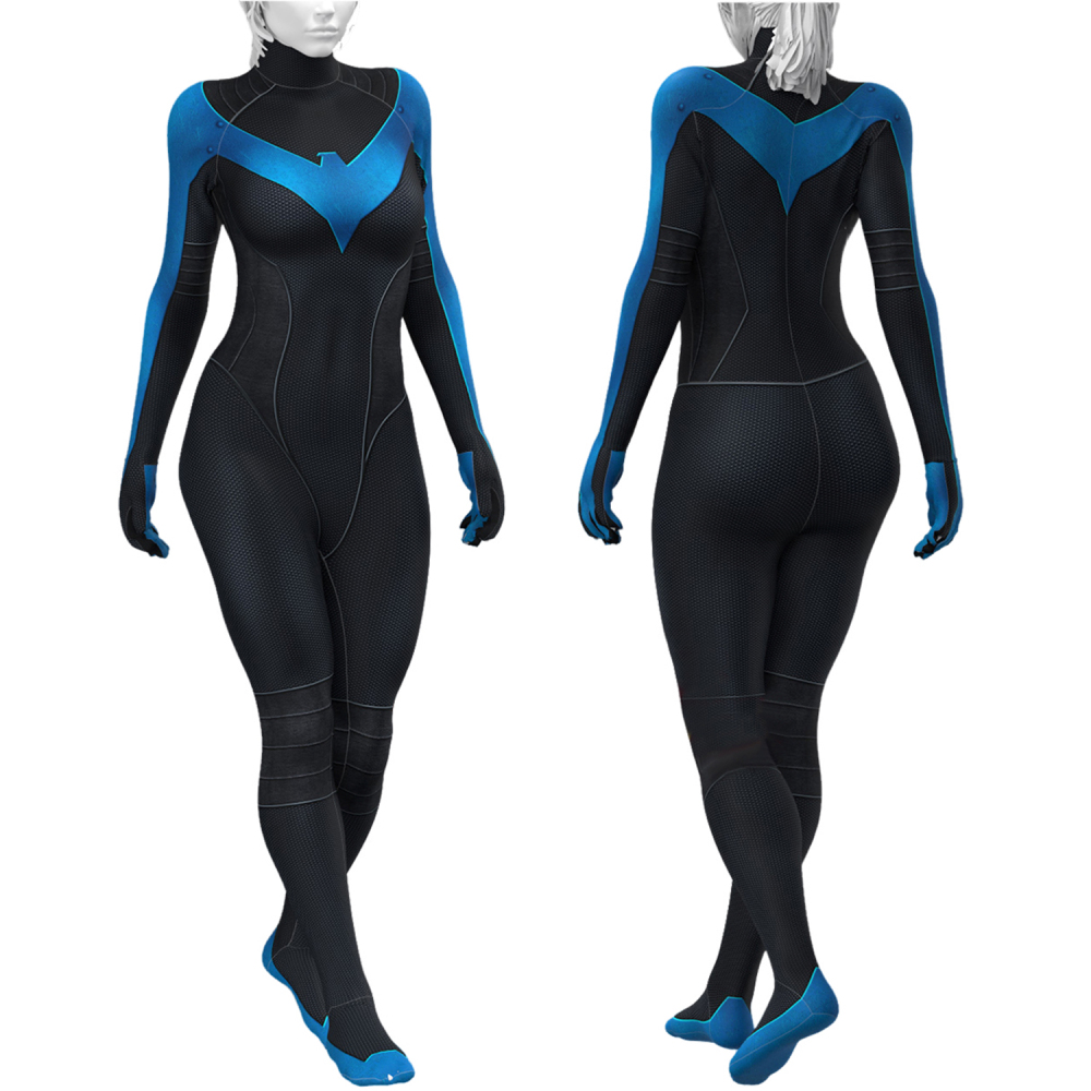 DC Comics Nightwing Female Costume Cosplay Suit For Kids Adult Unibuyplus