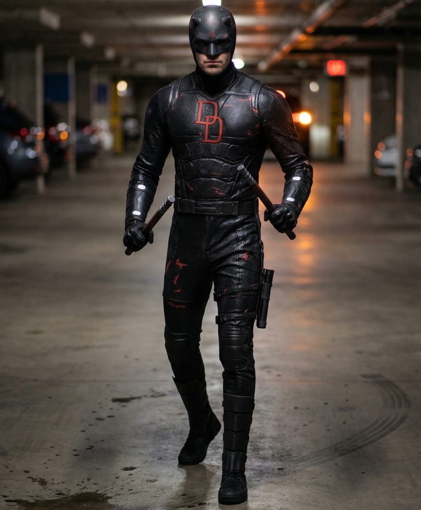 Daredevil: Born Again Season 2 Costume Cosplay Black Suit Matt Murdock Upgrade Ver. Unibuyplus