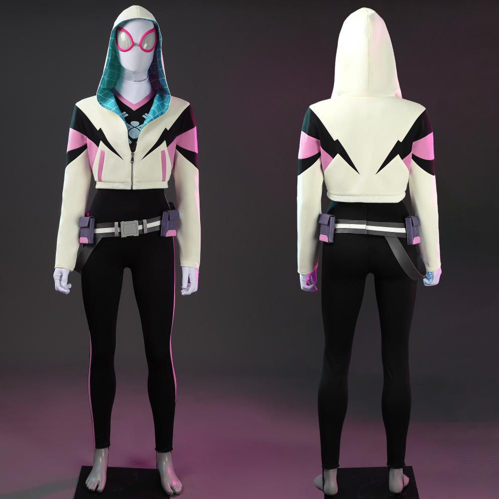 Your Friendly Neighborhood Spider-Man Season 2 Spider-Gwen Costume Gwen Stacy Cosplay Suit Unibuyplus