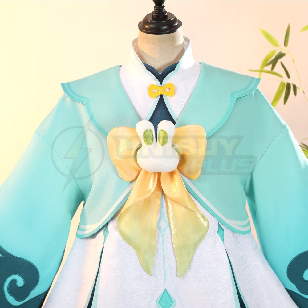 Genshin Impact Yaoyao Costume Cosplay Suit Rainlit Bamboo Reverie Unibuyplus