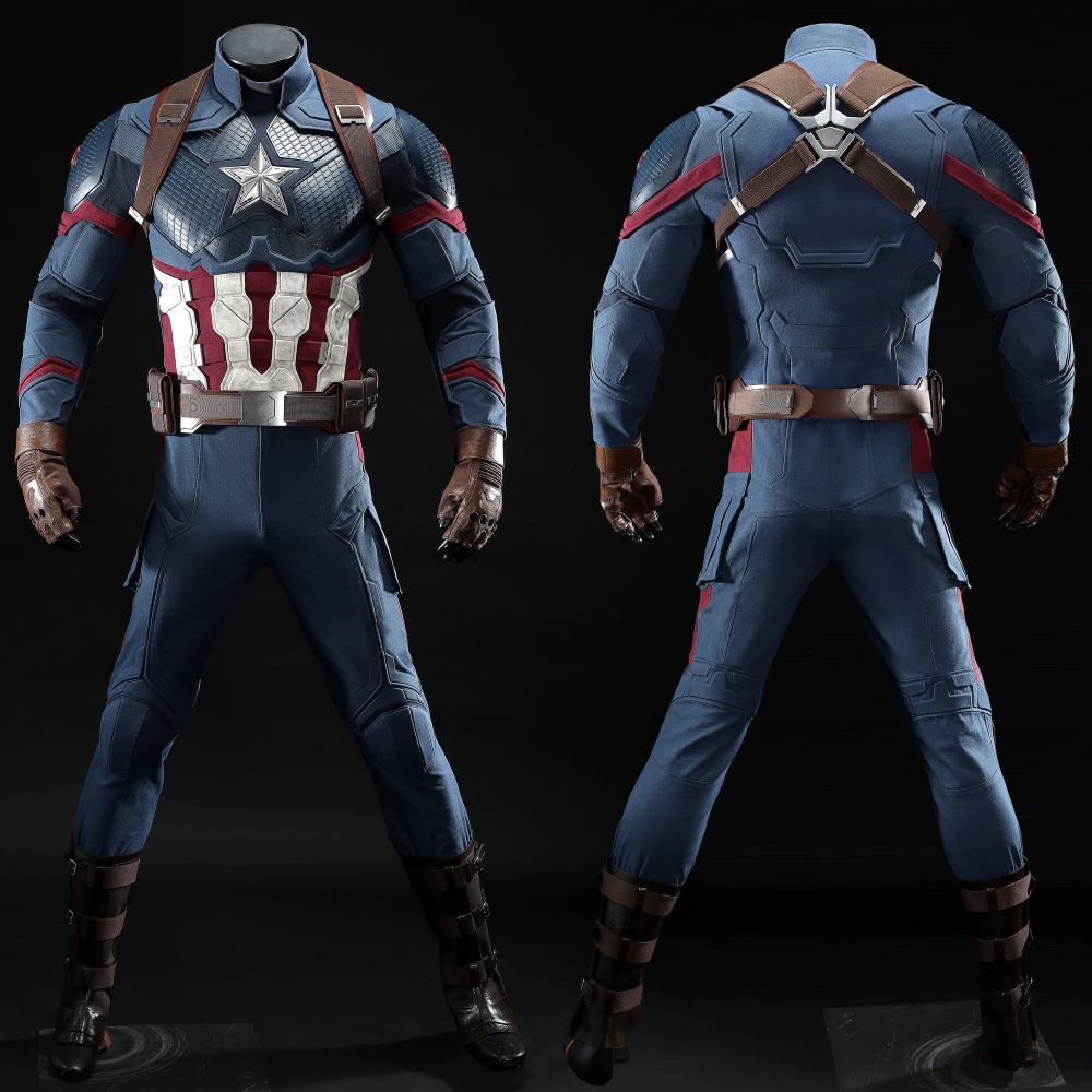 Avengers Endgame Captain America Costume Cosplay Suit Steven Rogers UnibuyPlus