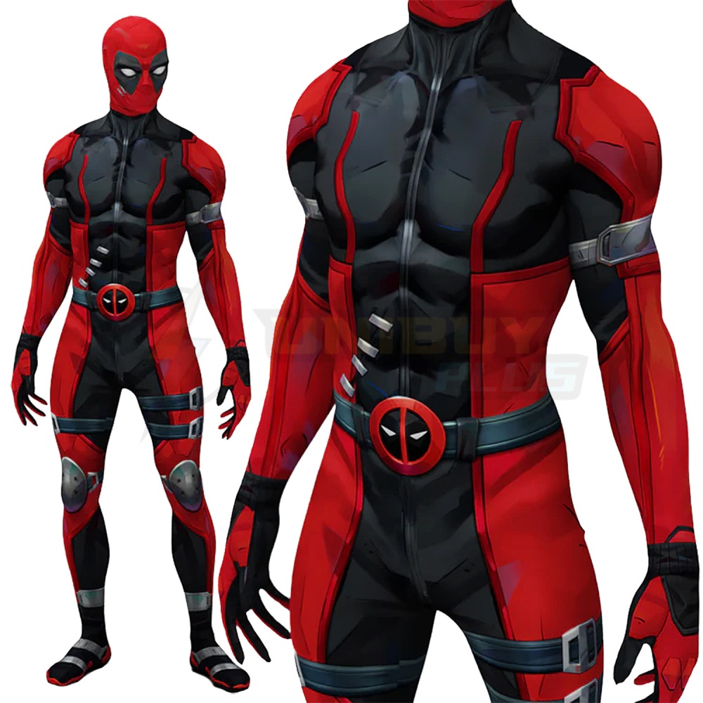 Marvel Rivals Deadpool Costume Cosplay Suit Bodysuit For Men Kids Wade Winston Wilson Unibuyplus