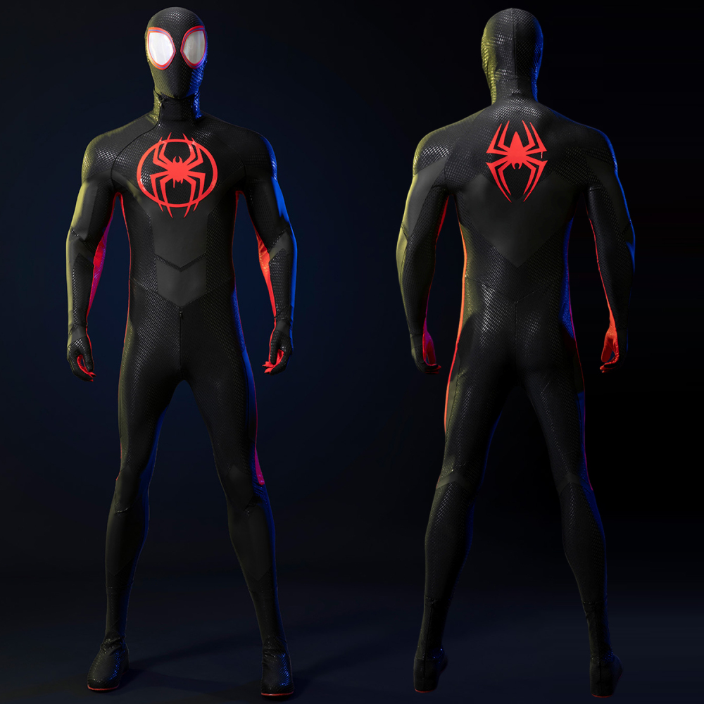Spider-Man Miles Morales Costume Cosplay Suit Across the Spider-Verse Unibuyplus