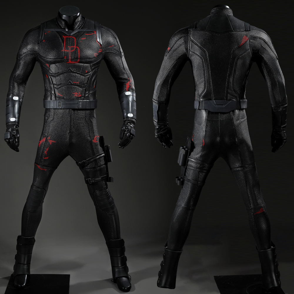 Daredevil Born Again Season 2 Costume Cosplay Black Suit Matt Murdock Ver 2 Unibuyplus