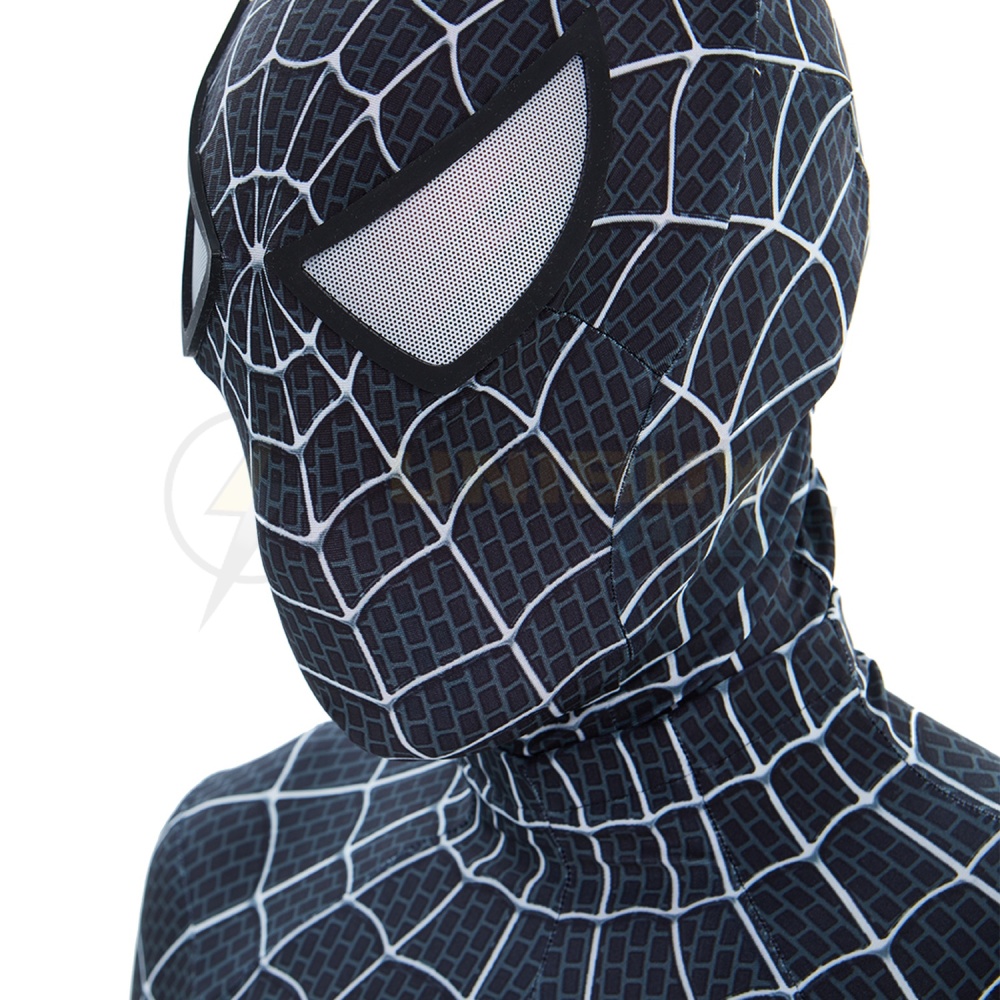 Spider Man 3 Tobey Maguire Bodysuit Costume Cosplay Suit For Kids Adult Black-Suited Spider-Man Unibuyplus