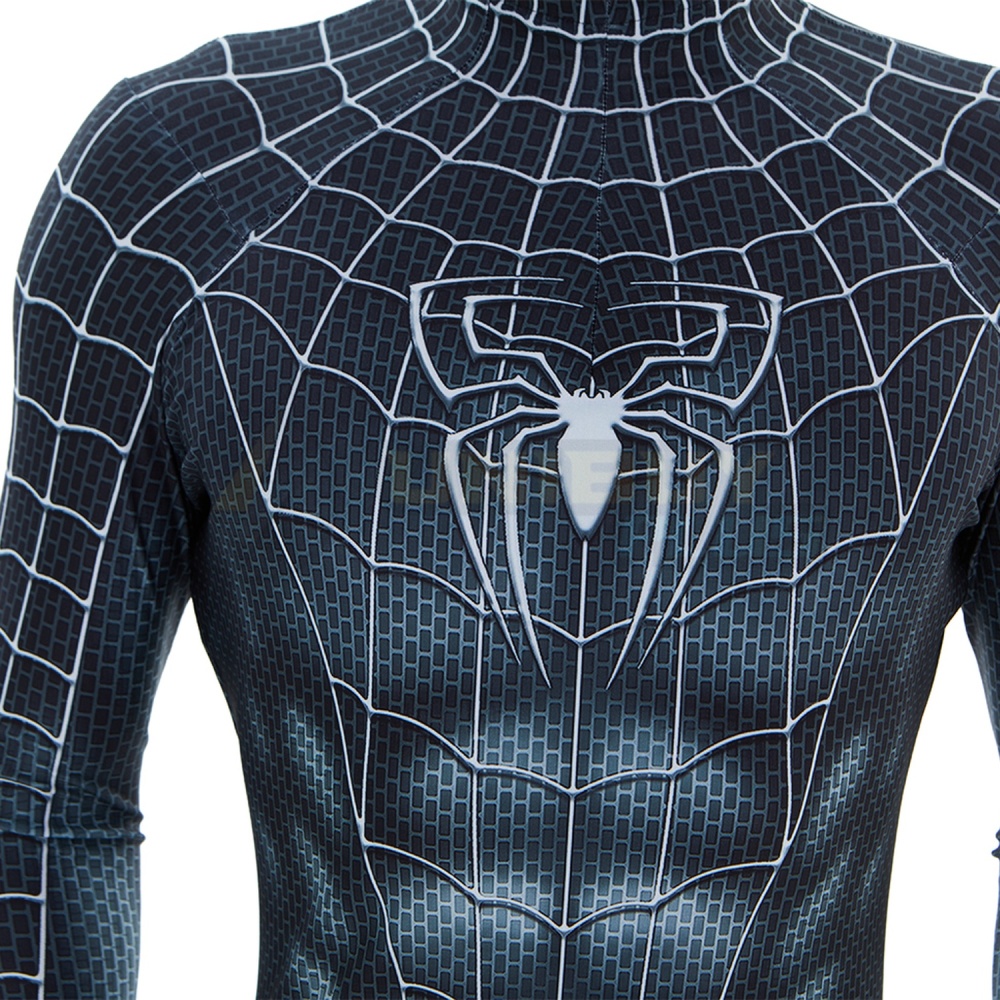 Spider Man 3 Tobey Maguire Bodysuit Costume Cosplay Suit For Kids Adult Black-Suited Spider-Man Unibuyplus