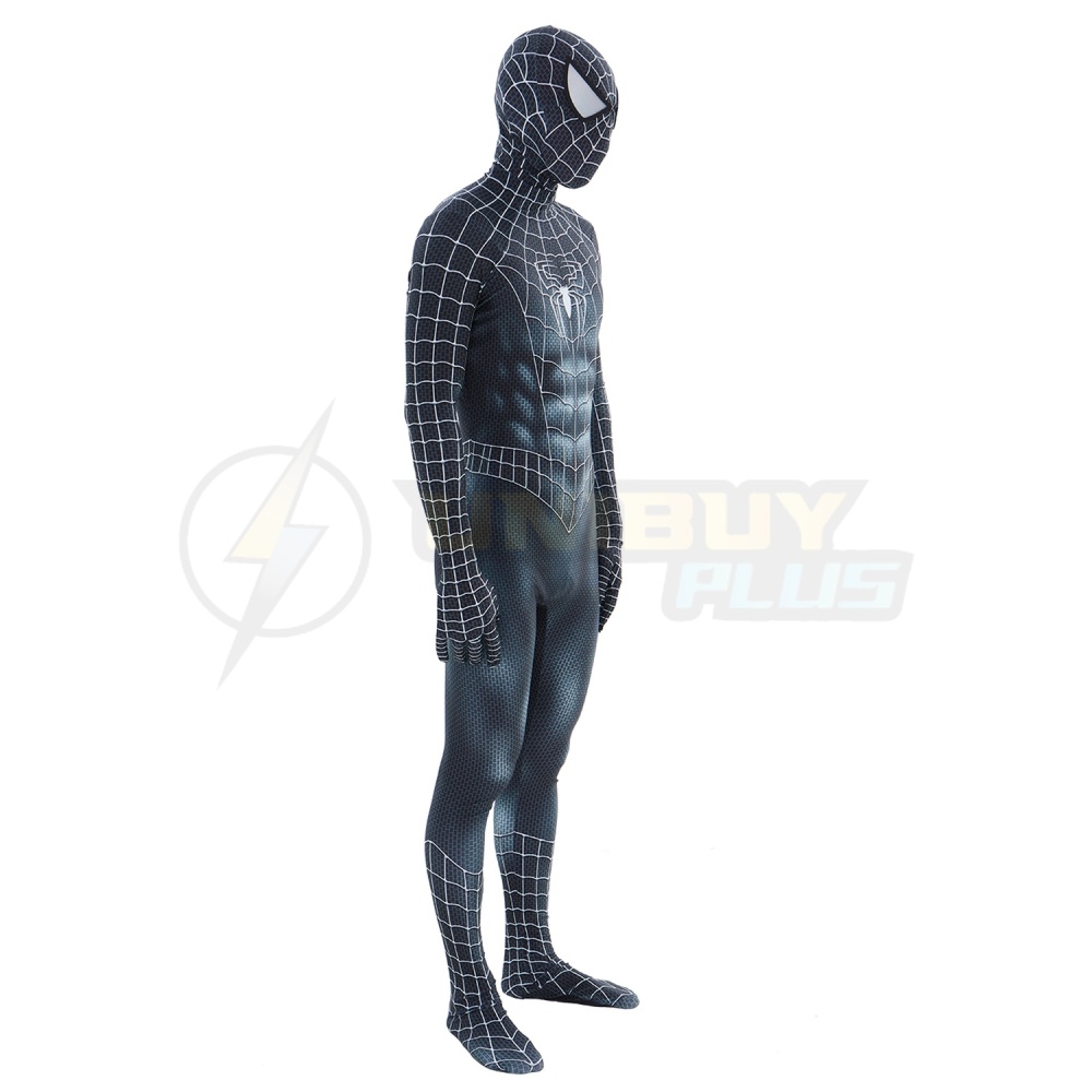 Spider Man 3 Tobey Maguire Bodysuit Costume Cosplay Suit For Kids Adult Black-Suited Spider-Man Unibuyplus