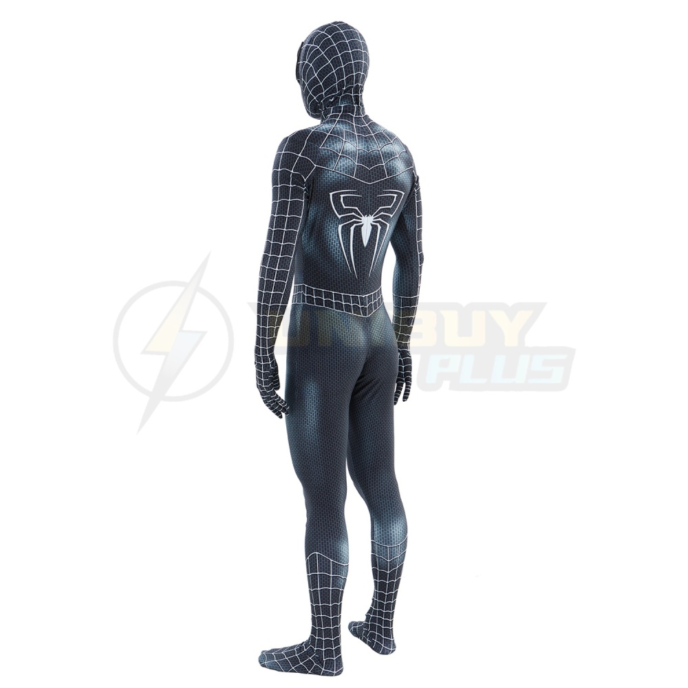 Spider Man 3 Tobey Maguire Bodysuit Costume Cosplay Suit For Kids Adult Black-Suited Spider-Man Unibuyplus