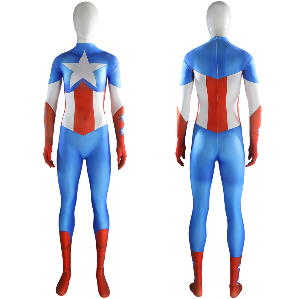 Captain America Costume Cosplay Suit For Kids Adult The First Avenger Female Version Unibuyplus