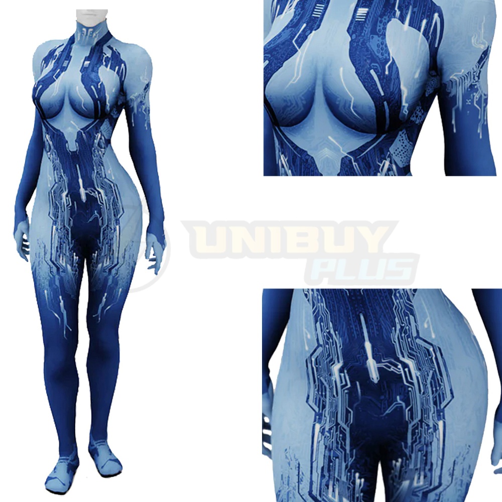 Halo Girl Cortana Bodysuit Costume Cosplay Suit For Kids Adult Unibuyplus
