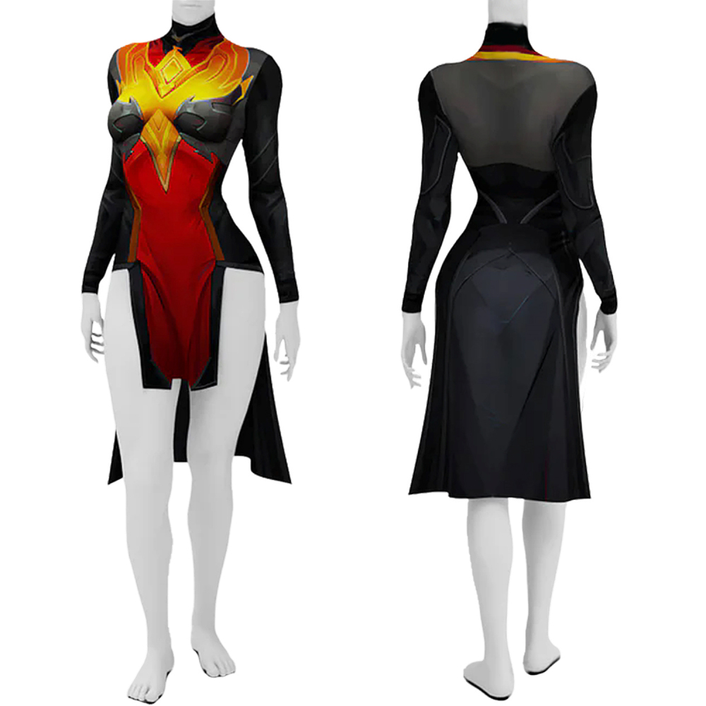 Marvel Comics Firebird Bodysuit Costume Cosplay Suit For Kids Adult Unibuyplus