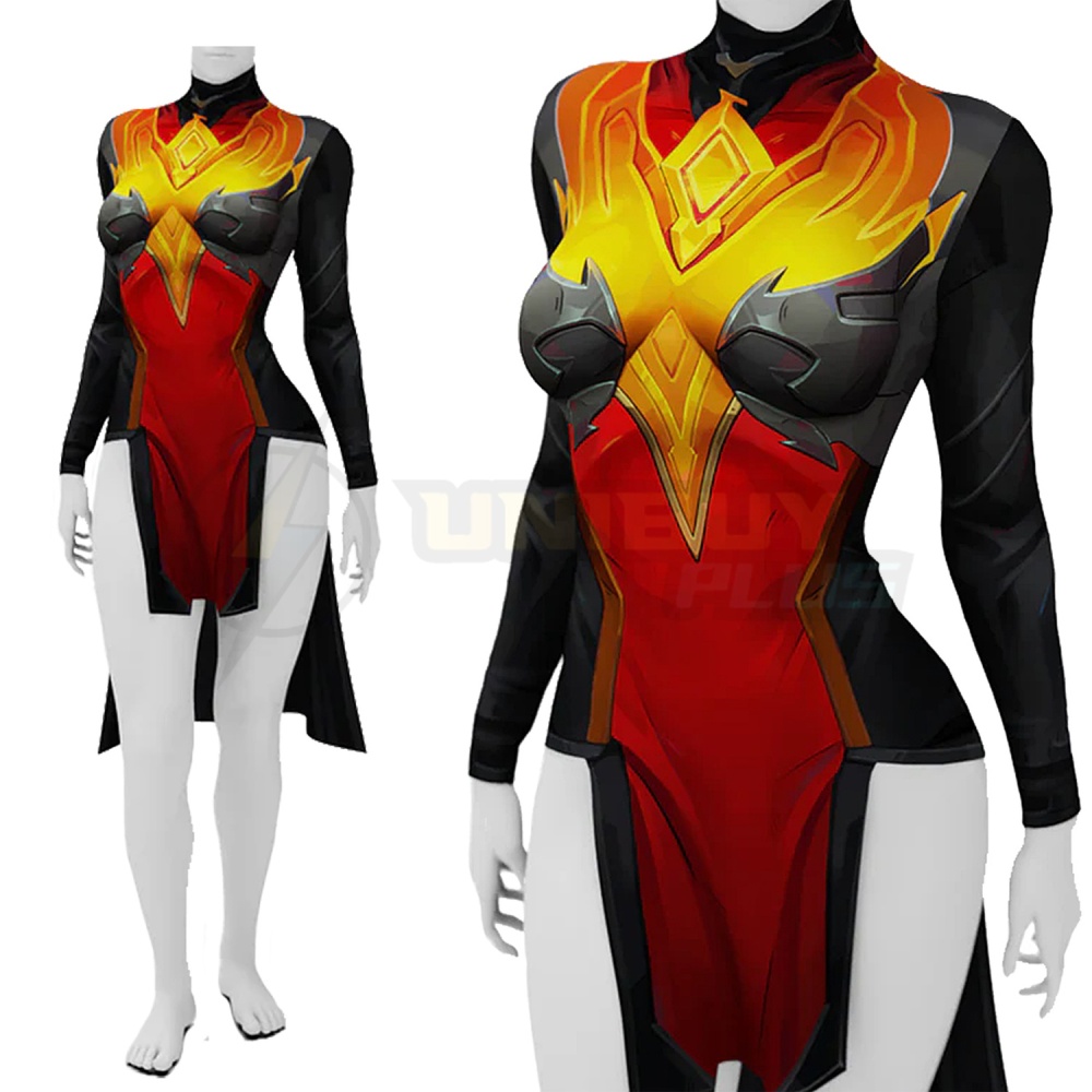 Marvel Comics Firebird Bodysuit Costume Cosplay Suit For Kids Adult Unibuyplus
