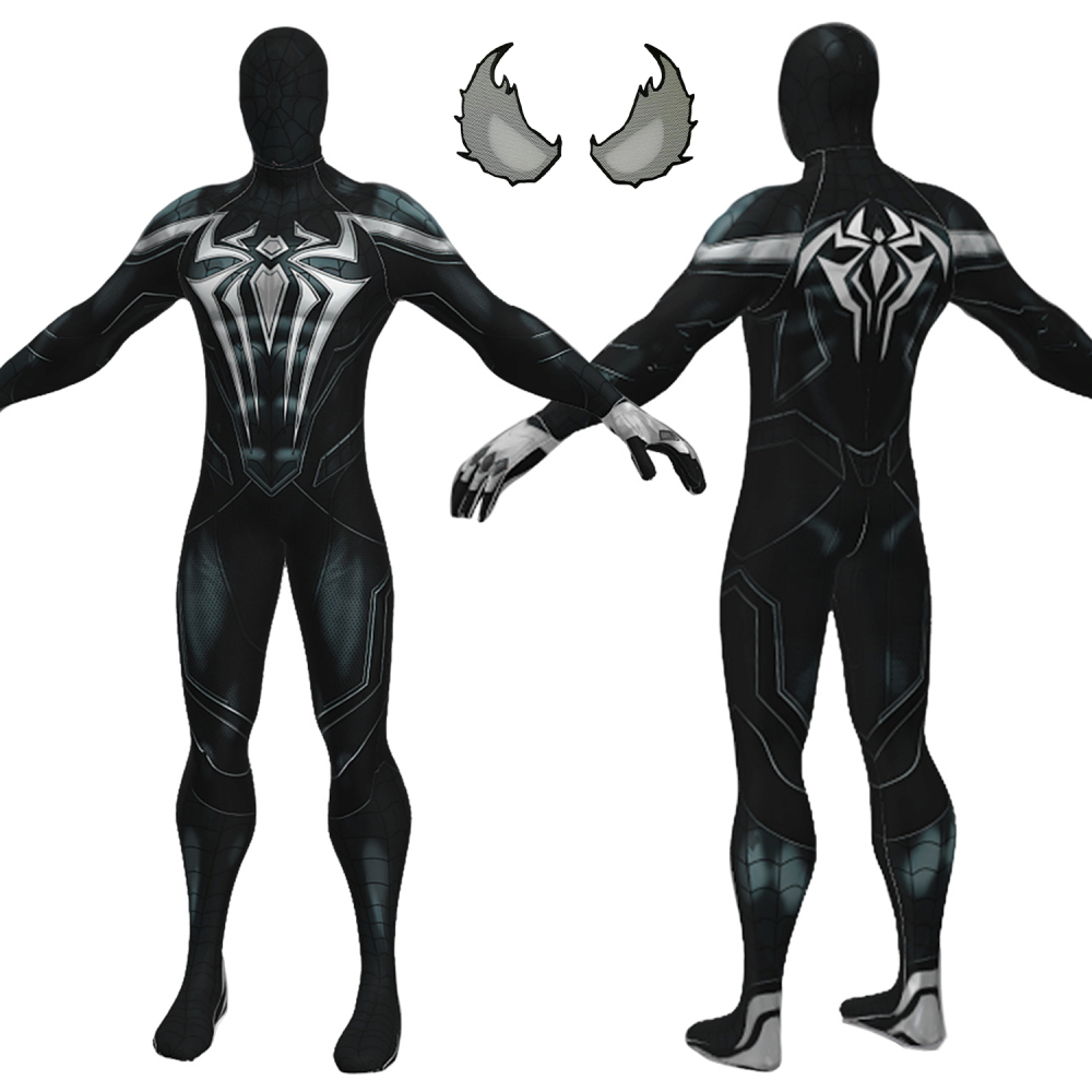 Marvel Rivals Symbiote Spider-Man Bodysuit Costume Cosplay Suit For Kids Adult Unibuyplus