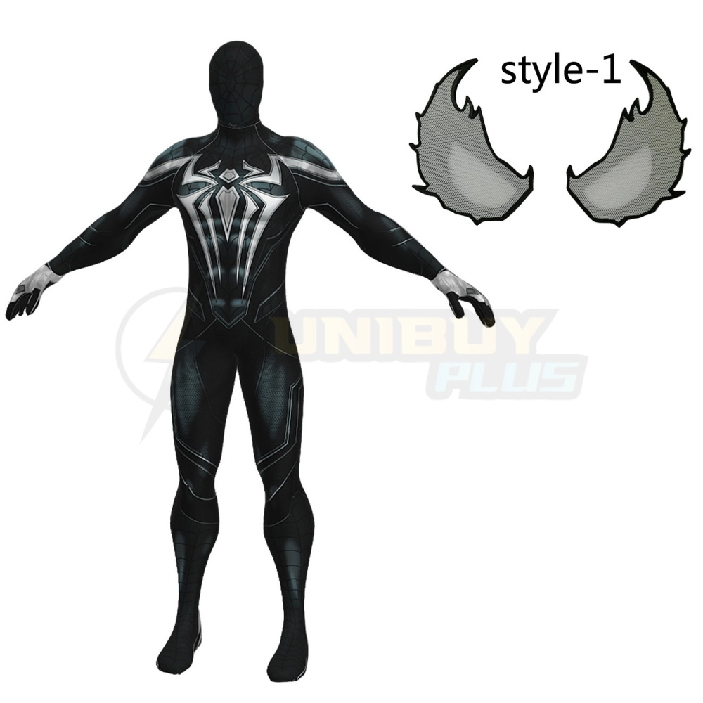 Marvel Rivals Symbiote Spider-Man Bodysuit Costume Cosplay Suit For Kids Adult Unibuyplus