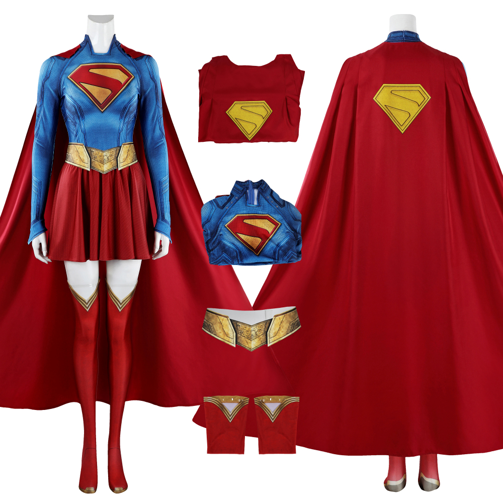 Supergirl Costume Cosplay Suit Kara Zor-El Bodysuit Unibuyplus