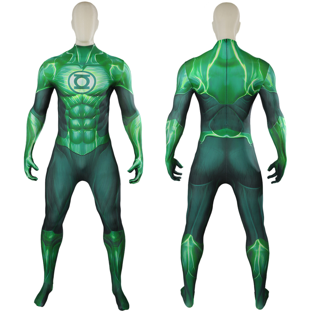 DC Comics Green Lantern Bodysuit Costume Cosplay Suit For Kids Adult Unibuyplus