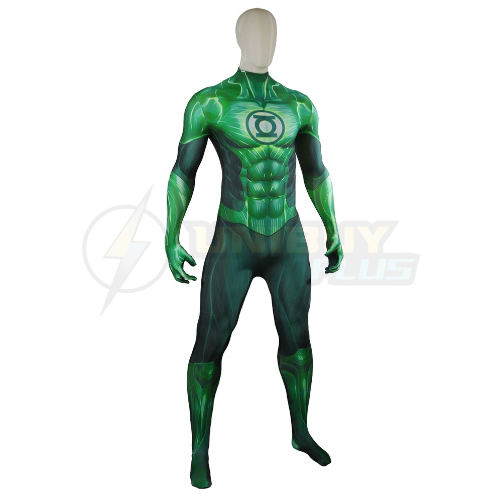 DC Comics Green Lantern Bodysuit Costume Cosplay Suit For Kids Adult Unibuyplus