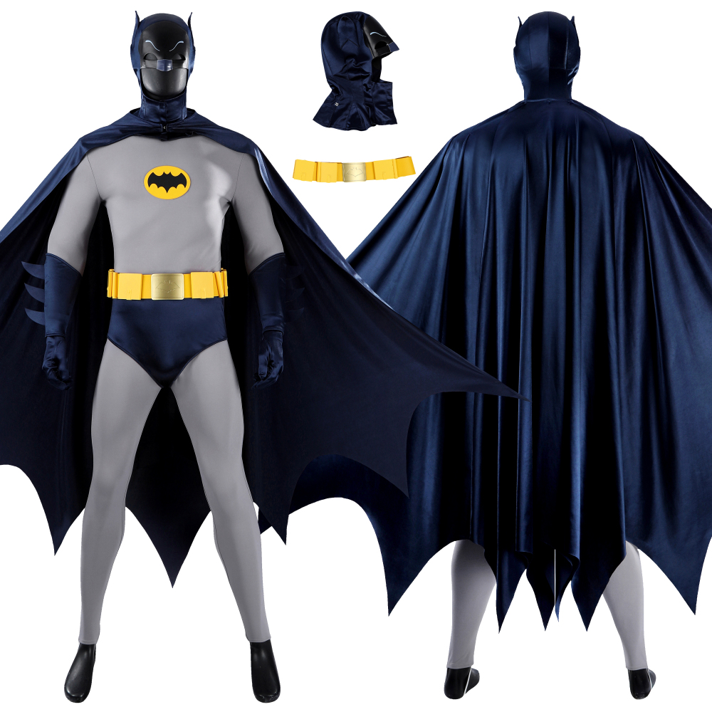 Batman 1966 Costume Bruce Wayne Cosplay Suit The Movie UnibuyPlus