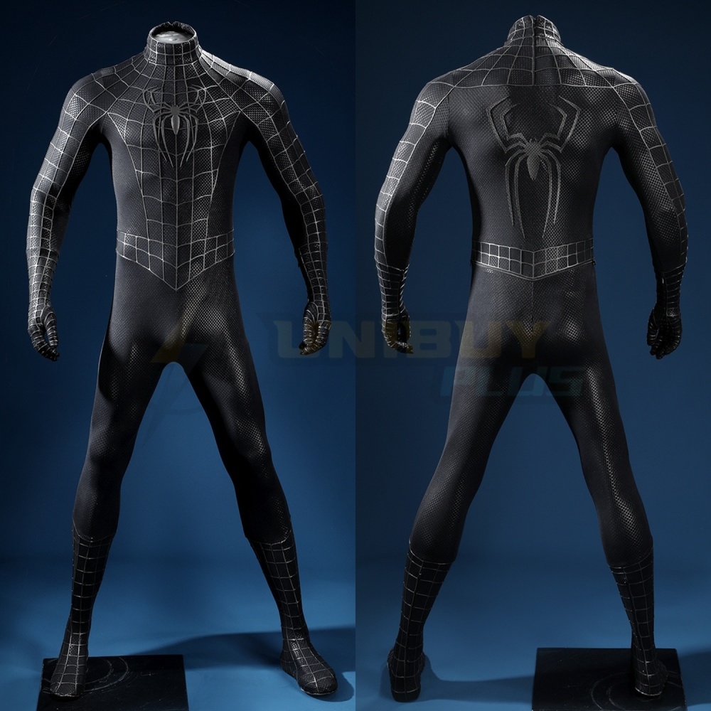 Spider-Man 3 Costume Symbiote Cosplay Suit Tobey Maguire Black Suit UnibuyPlus