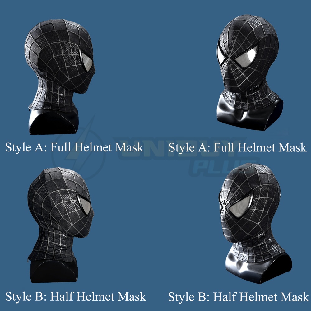 Spider-Man 3 Costume Symbiote Cosplay Suit Tobey Maguire Black Suit UnibuyPlus