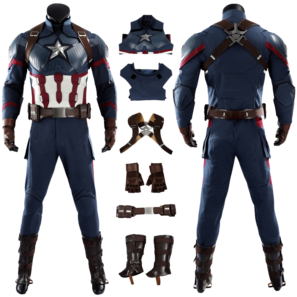 Avengers Endgame Captain America Costume Steve Rogers Cosplay Suit UnibuyPlus