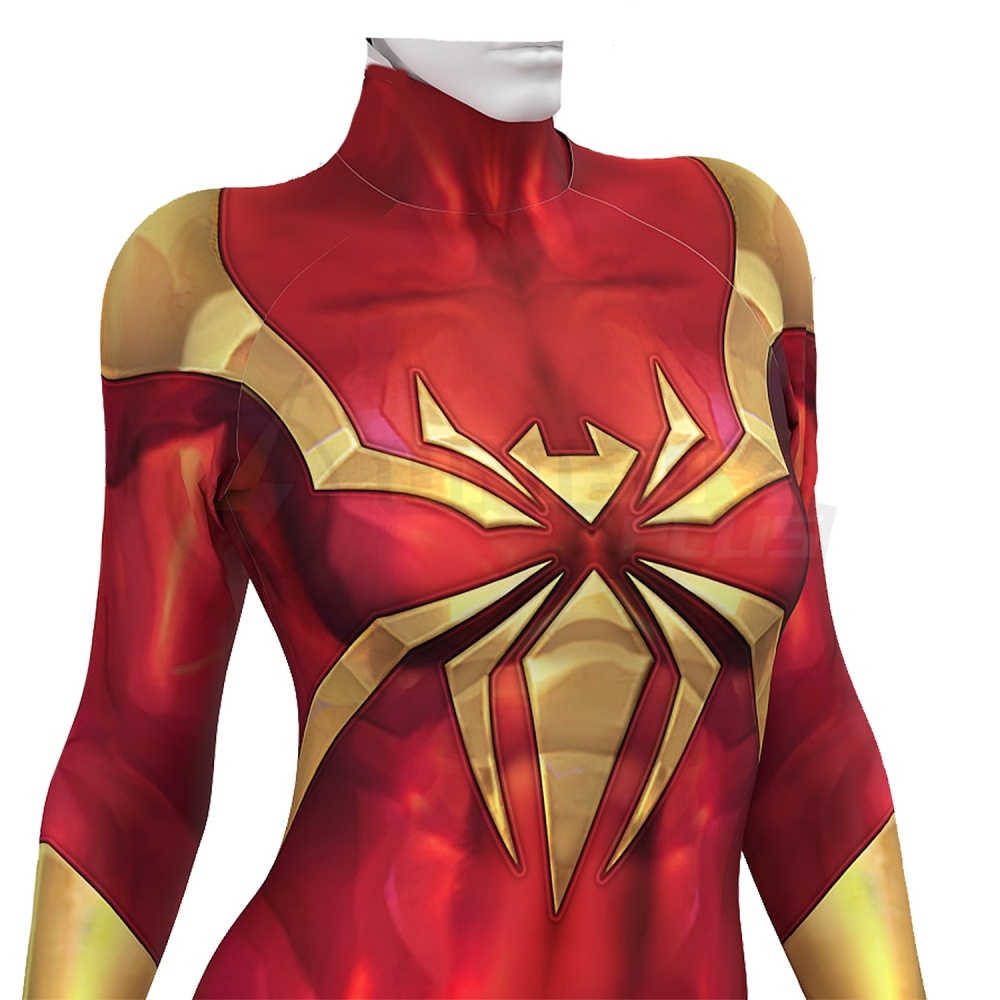 Marvel Comics Iron Spider Female Version Bodysuit Costume Cosplay Suit For Kids Adult Unibuyplus