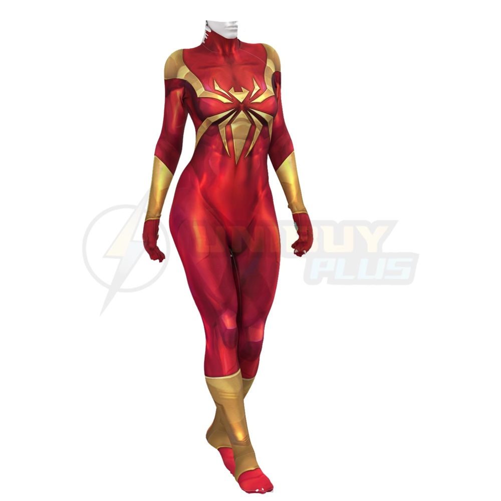 Marvel Comics Iron Spider Female Version Bodysuit Costume Cosplay Suit For Kids Adult Unibuyplus