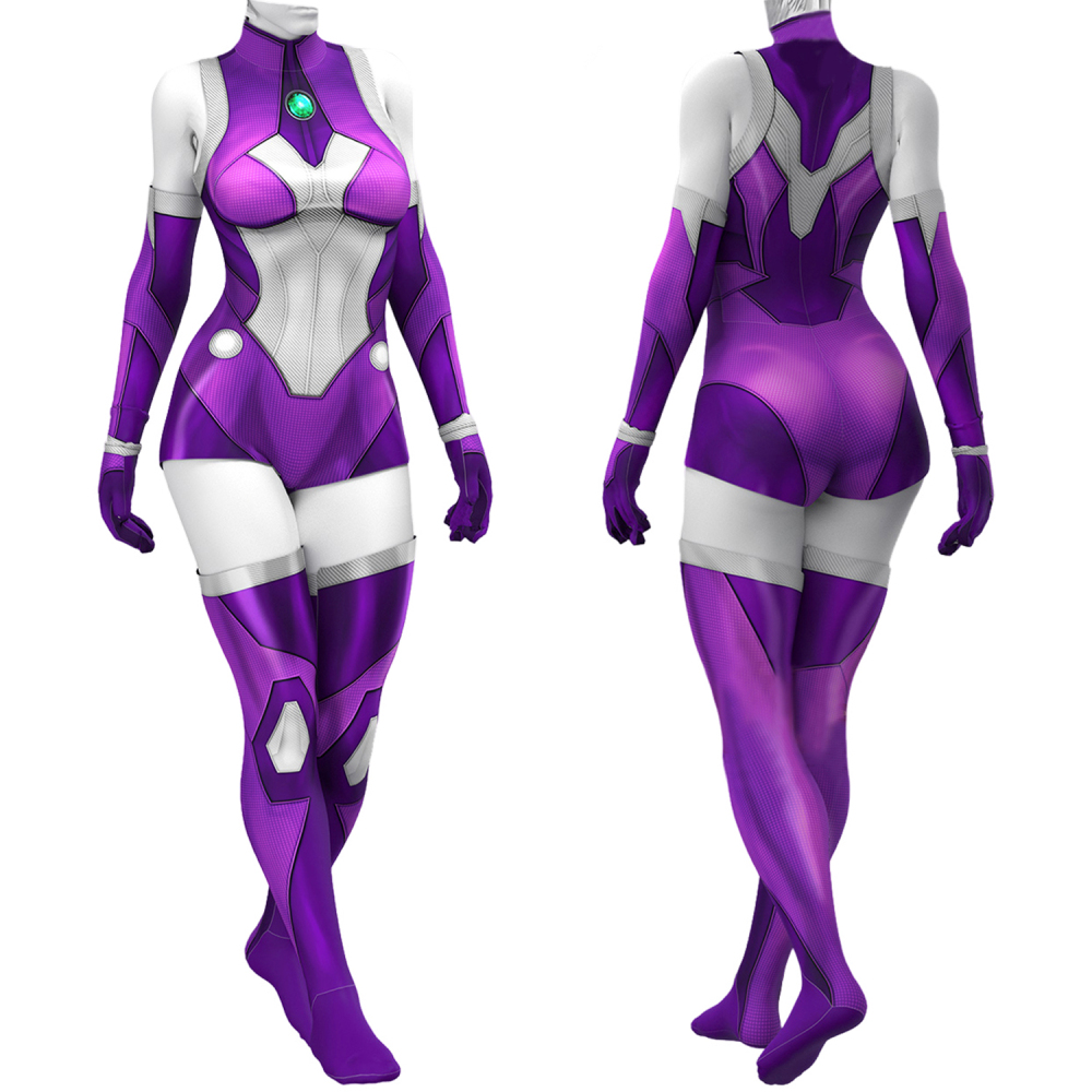 Starfire Bodysuit Costume Dark Legion Cosplay Suit For Kids Adult Unibuyplus