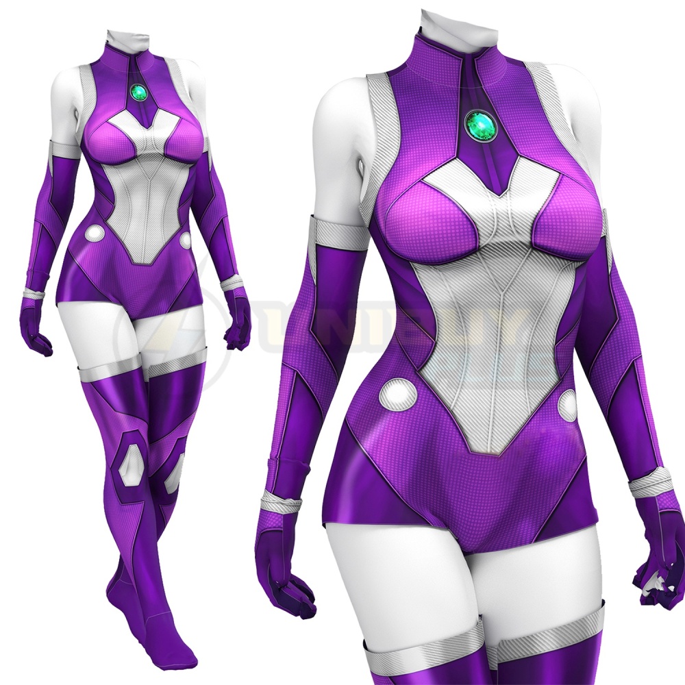 Starfire Bodysuit Costume Dark Legion Cosplay Suit For Kids Adult Unibuyplus