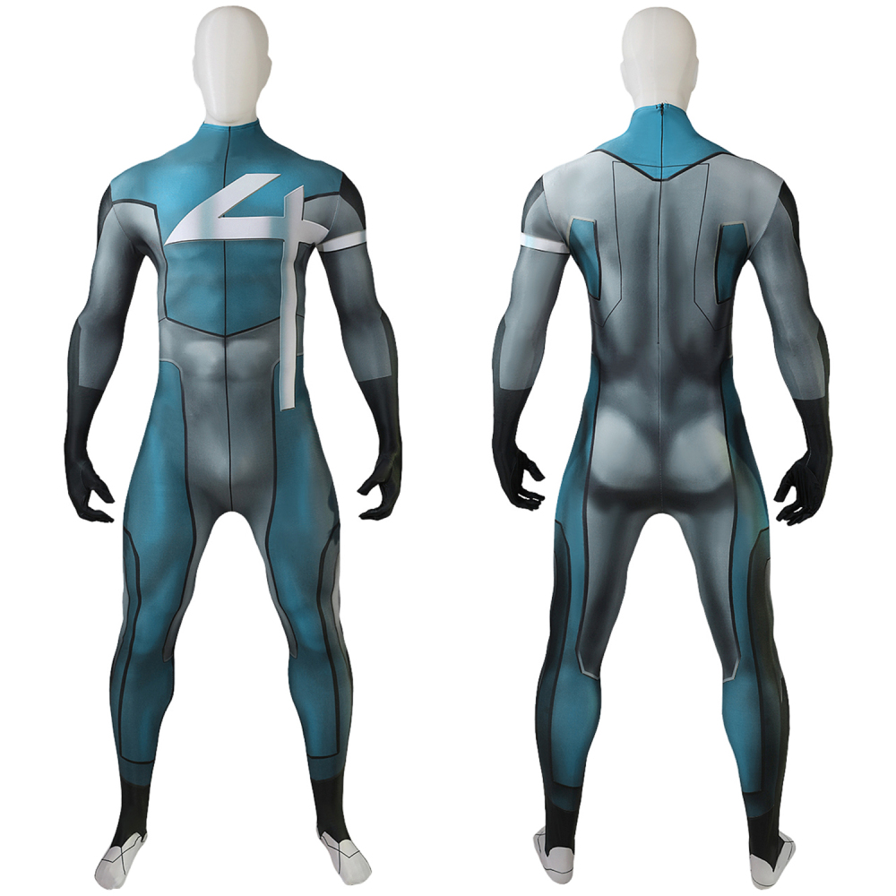 Marvel Comics Mr. Fantastic Bodysuit Costume Reed Richards Cosplay Suit For Kids Adult Unibuyplus