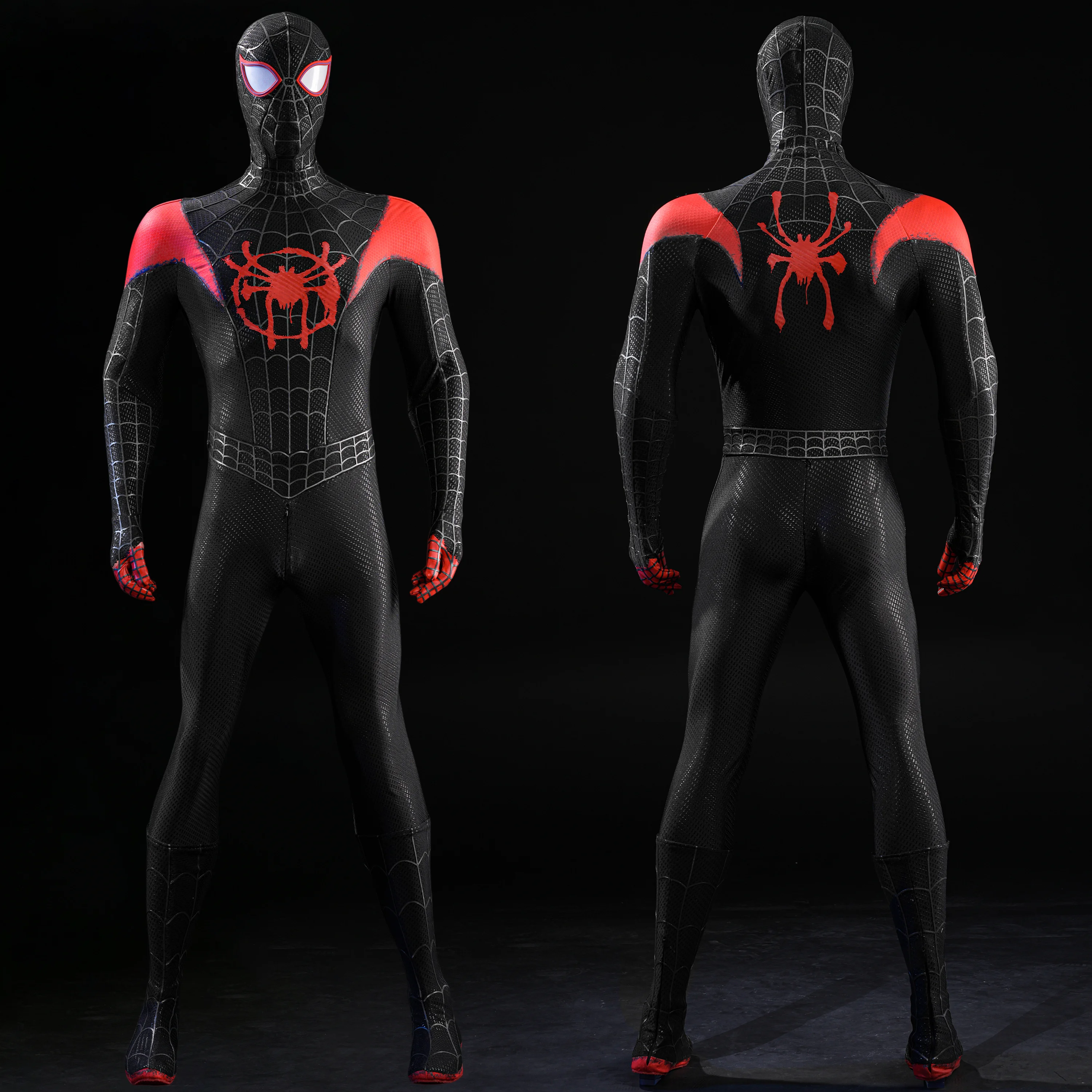 Spider-Man Miles Morales Costume Cosplay Suit Into the Spider-Verse UnibuyPlus