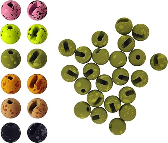 BTI-08A-014 Mottled Tactical slotted tungsten beads NEW
