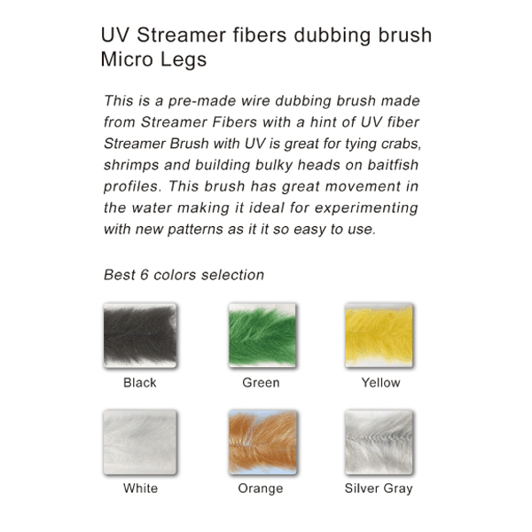 UV Streamer Brush With Micro Legs