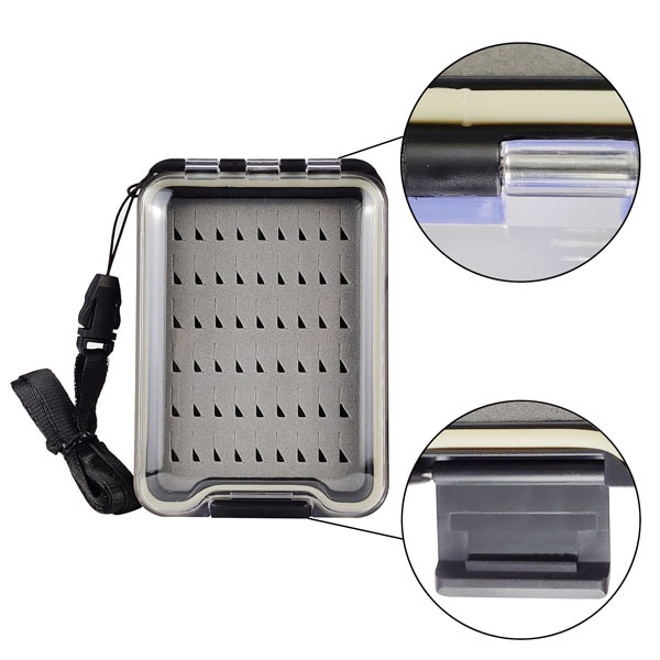BTI-09A-H059 Super Deep Pocket Size Fly Fishing Box With Lanyard