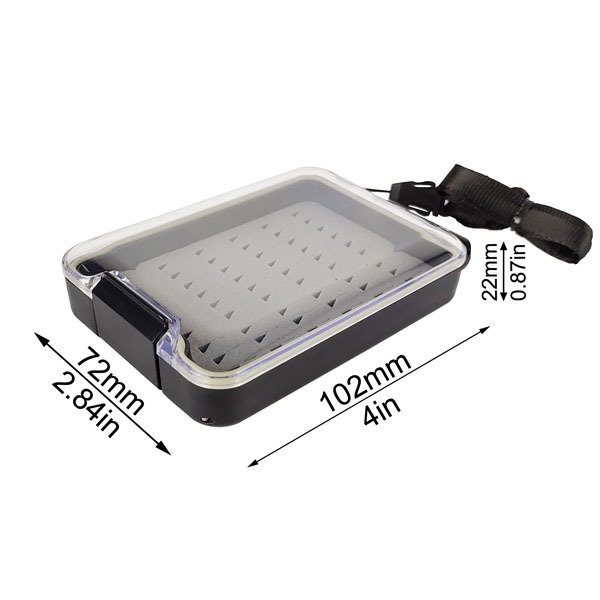BTI-09A-H059 Super Deep Pocket Size Fly Fishing Box With Lanyard