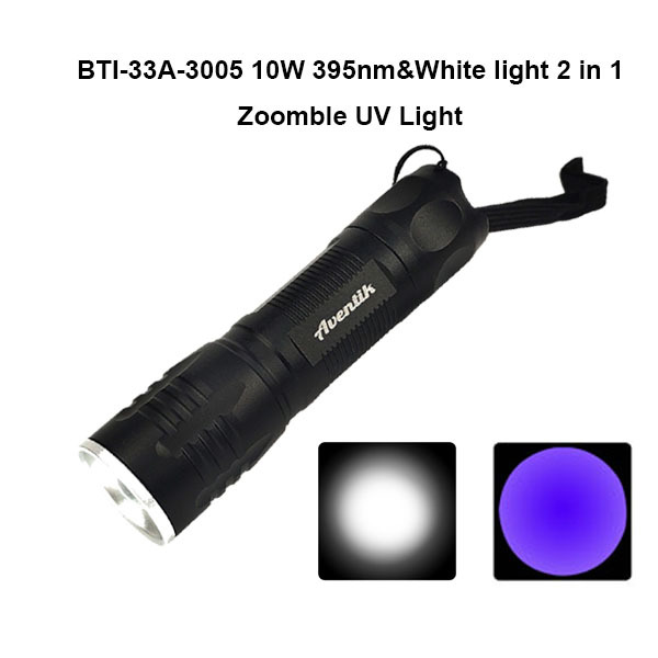 BTI-33A-3005 10W 395nm&White light 2 in 1 Zoomble UV Light