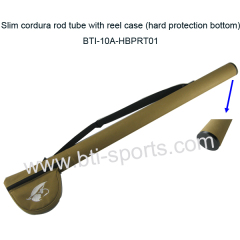 Slim cordura rod tube with reel case (hard protection bottom)