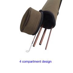 4 compartment triangle cordura rod tube