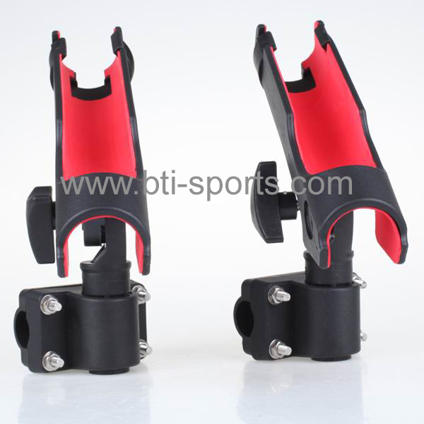 Twin Pack Rod Holder with 2 Side Mounts, Black BTI-12D-061-ET