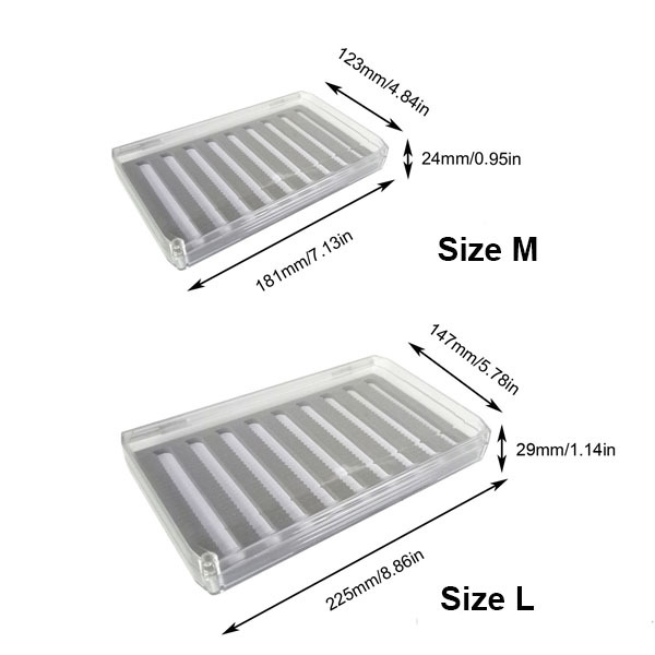 BTI-09A-H055 Transparent Plastic Fly fishing box with powerful Micro/Magnet