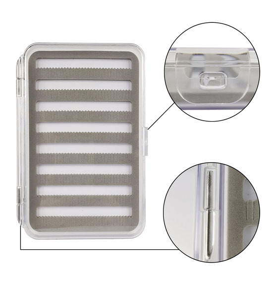 09A-H058 Transparent Plastic Heavy Duty Deep Fly Box