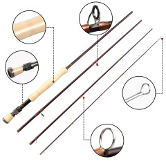 Best Value Fly Rods - Heritage - 7'6'' & 8'6'' & 9'0'' 4wt, 5wt, 6wt, 7wt and 8wt 4pcs Fast Action, 24T Carbon