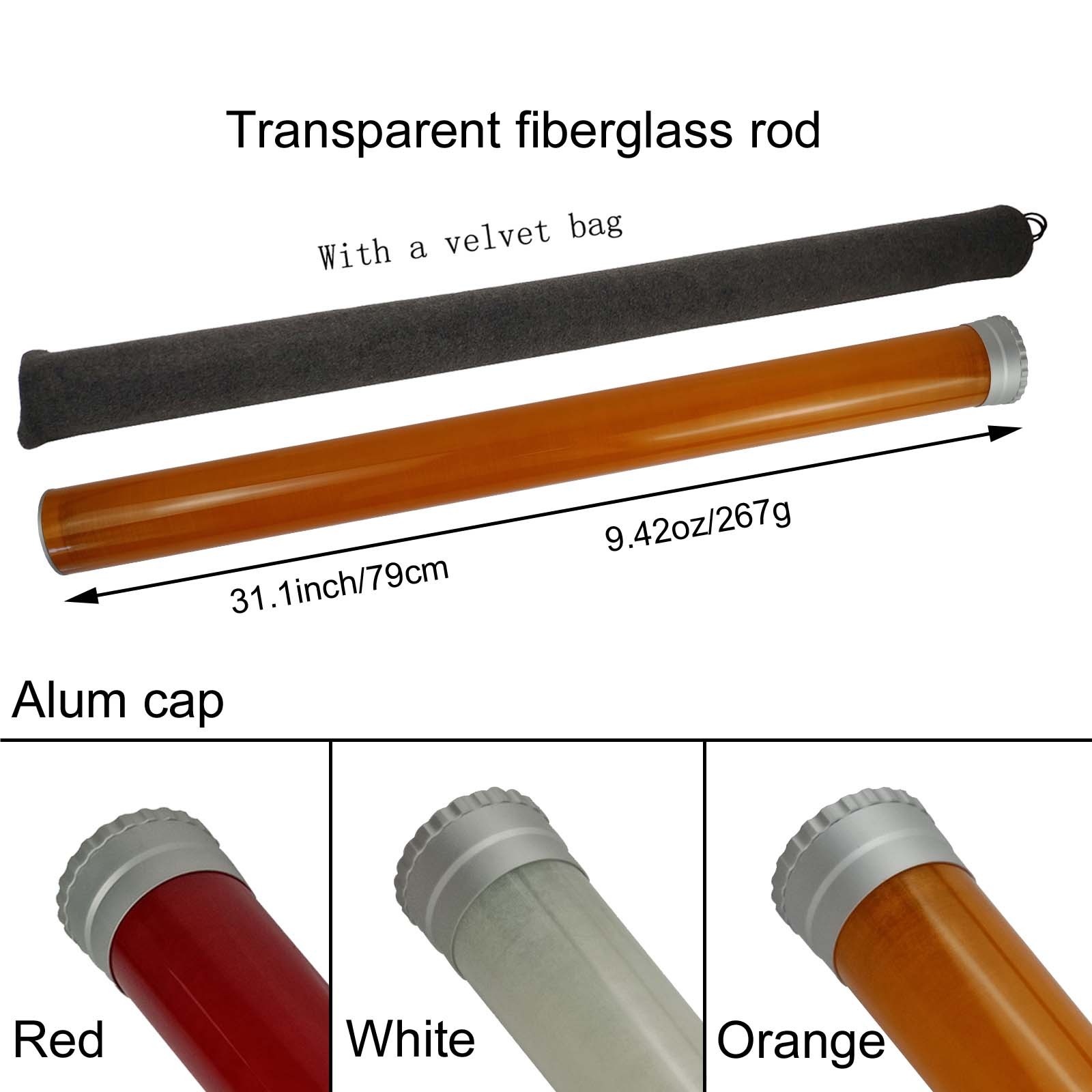 Transparent fiberglass rod tube