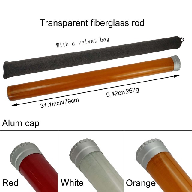 Transparent fiberglass rod tube