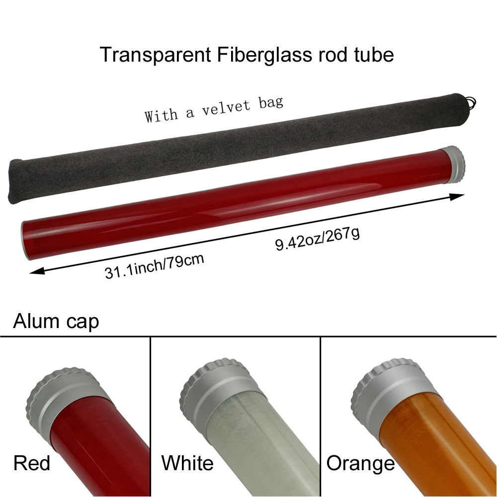 Transparent fiberglass rod tube